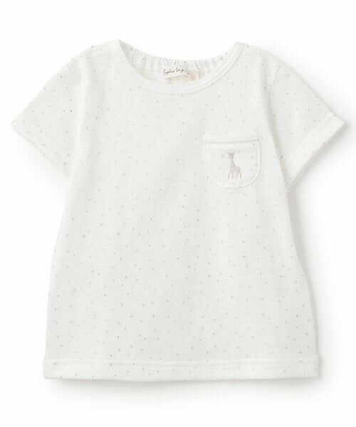 Sophie la girafe / キリンのソフィー Tシャツ | スターダスト半袖Tシャツ（オフ ホワイト）
