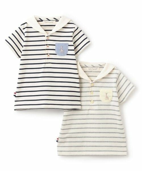 Sophie la girafe / キリンのソフィー Tシャツ | ボーダーセーラー半袖Tシャツ | 詳細7