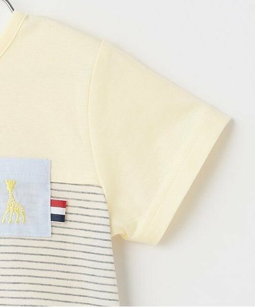 Sophie la girafe / キリンのソフィー Tシャツ | ボーダー切替半袖Tシャツ | 詳細4