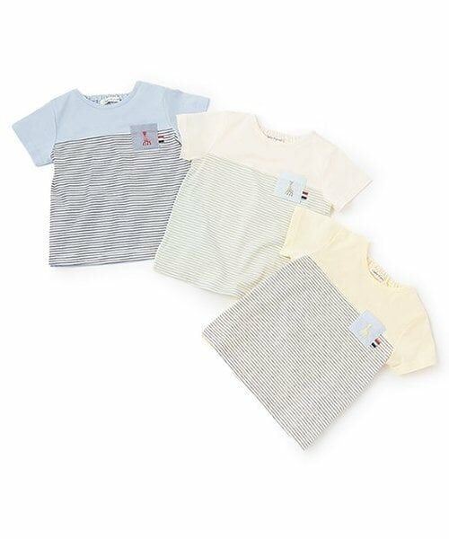 Sophie la girafe / キリンのソフィー Tシャツ | ボーダー切替半袖Tシャツ | 詳細7