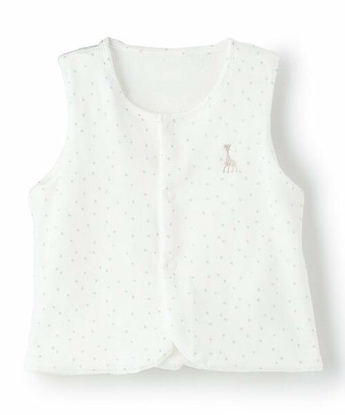 Sophie la girafe / キリンのソフィー ベビー・キッズウエア | スターダストパイルリバーシブルベスト（オフ ホワイト）
