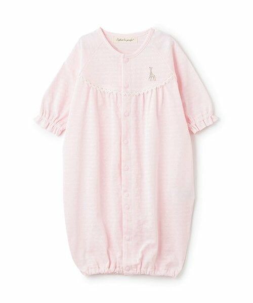 Sophie la girafe / キリンのソフィー ロンパース | ブライト天竺2WAYオール（ピンク）