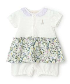 Sophie la girafe / キリンのソフィー ロンパース | ボタニカル柄ショートオール