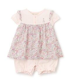 Sophie la girafe / キリンのソフィー ロンパース | 小花柄ショートオール