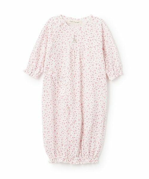 Sophie la girafe / キリンのソフィー ロンパース | 花柄天竺2WAYオール（ピンク）