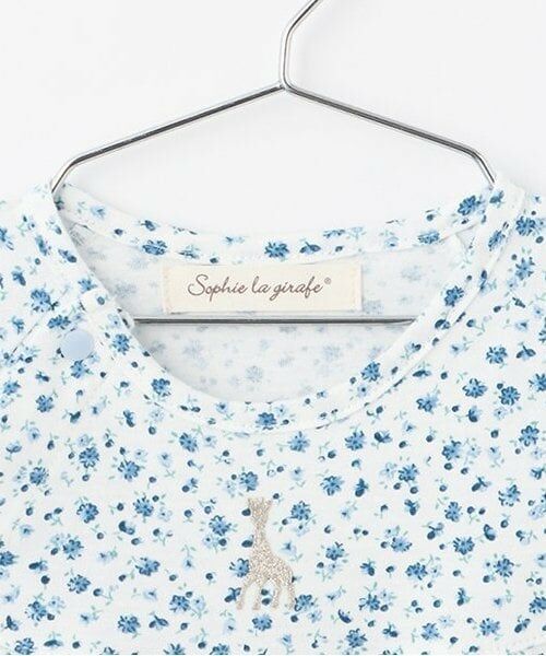 Sophie la girafe / キリンのソフィー ロンパース | 花柄天竺2WAYオール | 詳細3