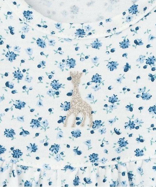 Sophie la girafe / キリンのソフィー ロンパース | 花柄天竺2WAYオール | 詳細4