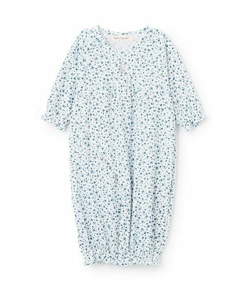 Sophie la girafe / キリンのソフィー ロンパース | 花柄天竺2WAYオール（ブルー）