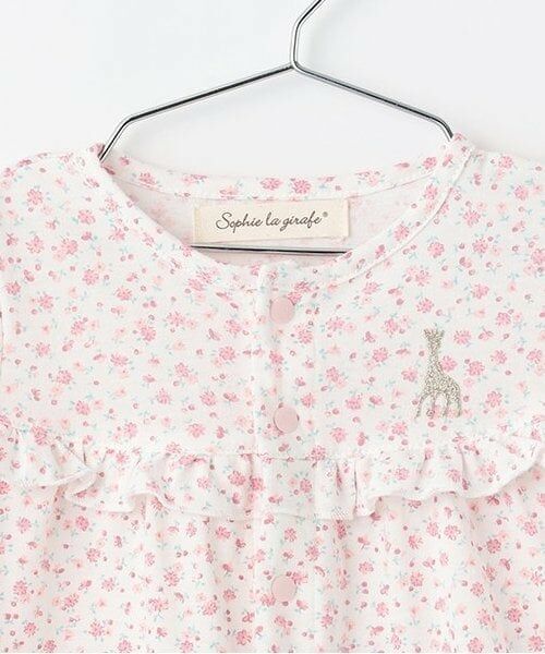 Sophie la girafe / キリンのソフィー ロンパース | 花柄天竺ショートオール | 詳細2