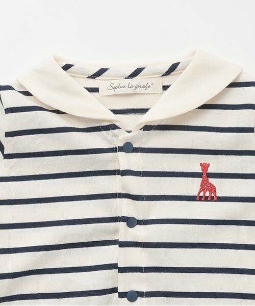 Sophie la girafe / キリンのソフィー ロンパース | ボーダーセーラーショートオール | 詳細2