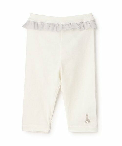 Sophie la girafe / キリンのソフィー レギンス・スパッツ | ウエストフリル7分丈レギンス【日本製】（オフ ホワイト）