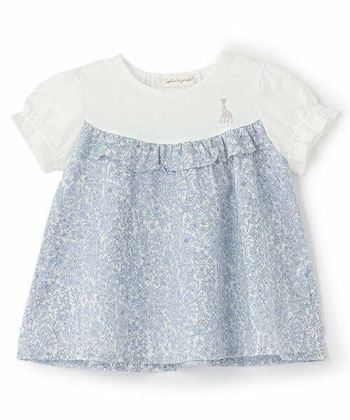 Sophie la girafe / キリンのソフィー その他トップス | 小花柄チュニック【日本製】（ブルー）