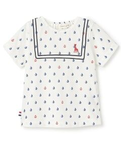 Sophie la girafe / キリンのソフィー Tシャツ | ヨットプリント半袖Tシャツ【日本製】