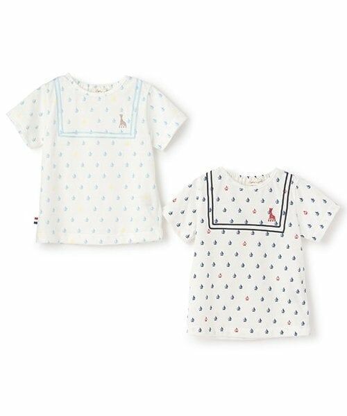 Sophie la girafe / キリンのソフィー Tシャツ | ヨットプリント半袖Tシャツ【日本製】 | 詳細6