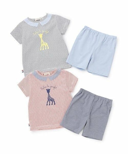 Sophie la girafe / キリンのソフィー Tシャツ | プリントボーダー半袖スーツ【日本製】 | 詳細11