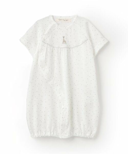 Sophie la girafe / キリンのソフィー ロンパース | スターダスト半袖2WAYオール【日本製】（オフ ホワイト）