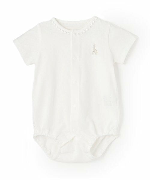 Sophie la girafe / キリンのソフィー 肌着 | レース半袖ボディスーツ【日本製】(オフ ホワイト)