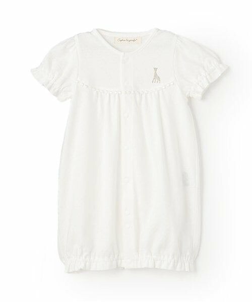 Sophie la girafe / キリンのソフィー ロンパース | レース半袖2WAYオール【日本製】（オフ ホワイト）
