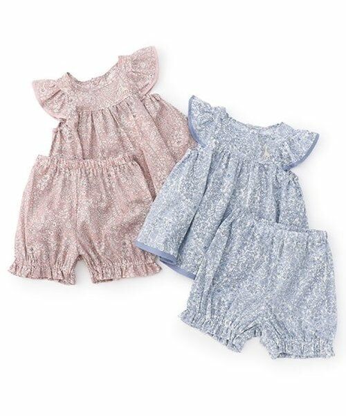 Sophie la girafe / キリンのソフィー ベビー・キッズウエア | 小花柄ベビース-ツ【日本製】 | 詳細10