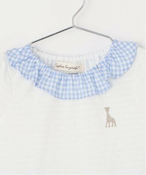 Sophie la girafe / キリンのソフィー ロンパース | ギンガムチェックベビースーツ【日本製】 | 詳細4