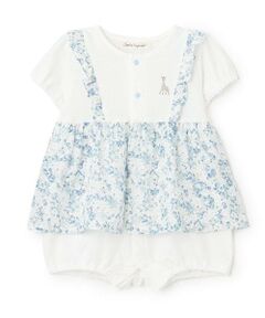 Sophie la girafe / キリンのソフィー ロンパース | 花柄ショートオール【日本製】
