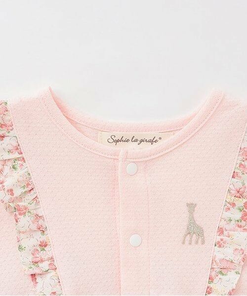 Sophie la girafe / キリンのソフィー ロンパース | 花柄ショートオール【日本製】 | 詳細2