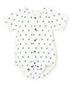 Sophie la girafe / キリンのソフィー 肌着 | ヨットプリントボディスーツ【日本製】