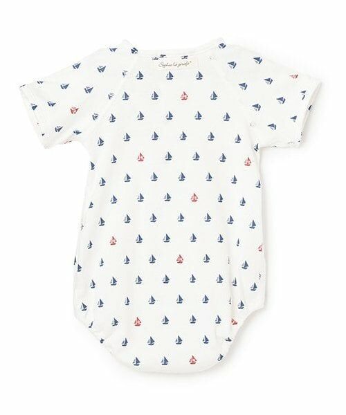 Sophie la girafe / キリンのソフィー 肌着 | ヨットプリントボディスーツ【日本製】 | 詳細1