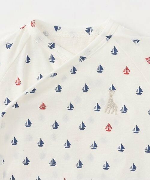 Sophie la girafe / キリンのソフィー 肌着 | ヨットプリントNEWBORNウェア【日本製】 | 詳細2