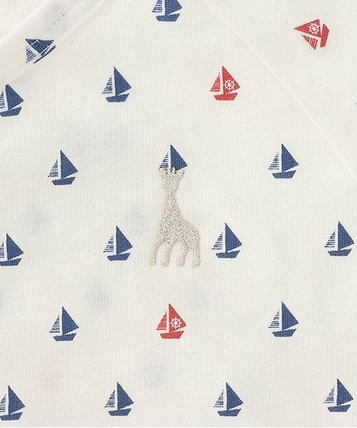 Sophie la girafe / キリンのソフィー 肌着 | ヨットプリントNEWBORNウェア【日本製】 | 詳細3