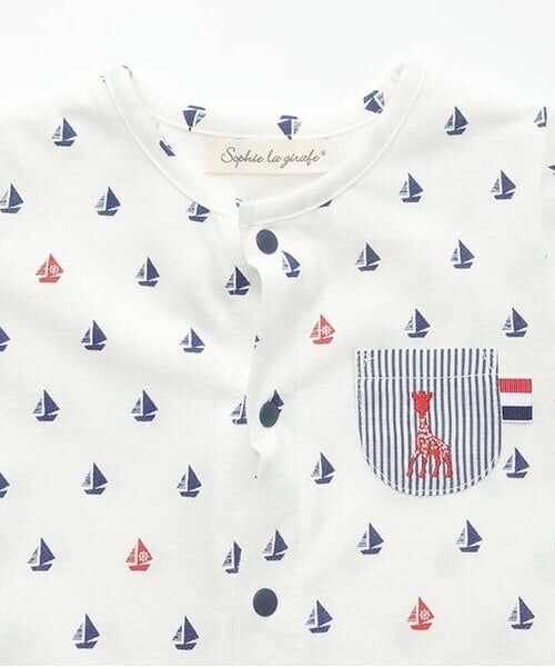 Sophie la girafe / キリンのソフィー ロンパース | ヨットプリントショートオール【日本製】 | 詳細2