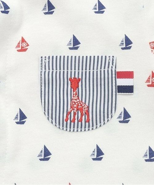 Sophie la girafe / キリンのソフィー ロンパース | ヨットプリントショートオール【日本製】 | 詳細3