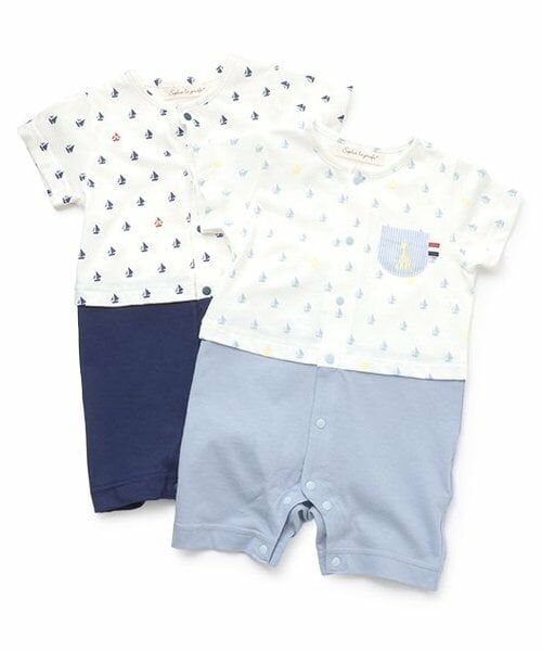 Sophie la girafe / キリンのソフィー ロンパース | ヨットプリントショートオール【日本製】 | 詳細7