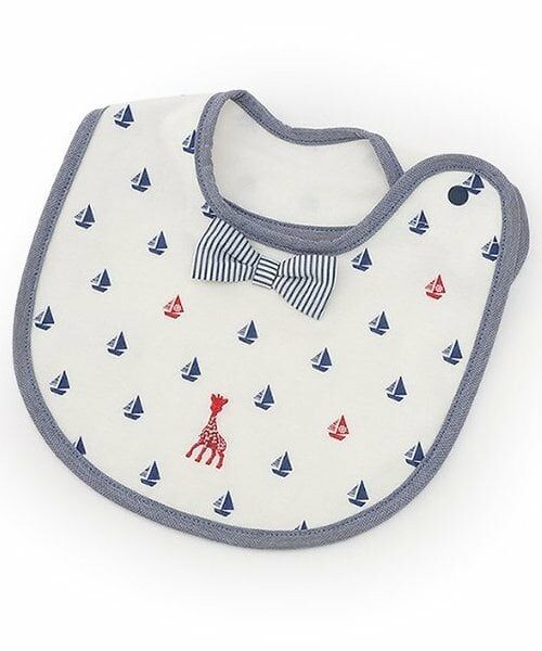 Sophie la girafe / キリンのソフィー スタイ・ビブ | ヨットプリントスタイ【日本製】（紺）