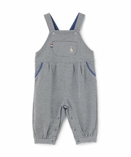 Sophie la girafe / キリンのソフィー サロペット・オールインワン | 千鳥柄サロペット【日本製】（紺）