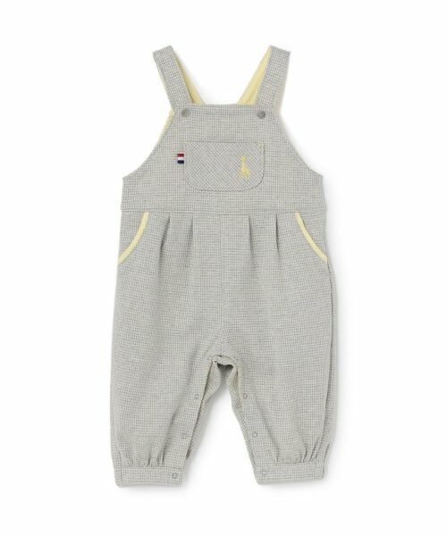 Sophie la girafe / キリンのソフィー サロペット・オールインワン | 千鳥柄サロペット【日本製】（グレー）