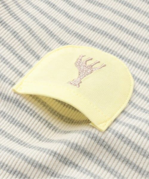 Sophie la girafe / キリンのソフィー Tシャツ | テレコボーダー長袖Tシャツ【日本製】 | 詳細3