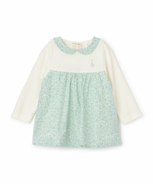 Sophie la girafe / キリンのソフィー その他トップス | 小花柄チュニック【日本製】（ブルー）