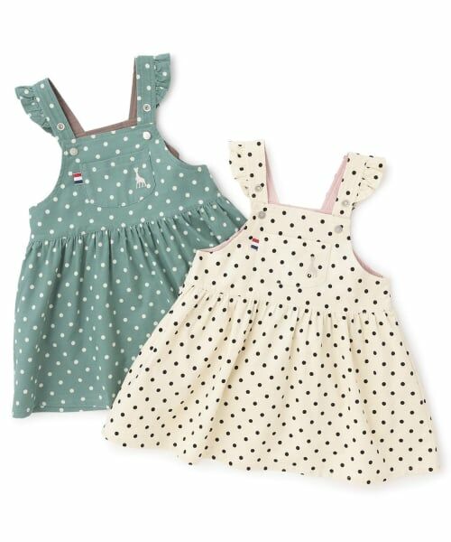 Sophie la girafe / キリンのソフィー ミニ丈・ひざ丈ワンピース | ドットジャンパースカート【日本製】 | 詳細5
