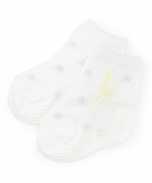 Sophie la girafe / キリンのソフィー ソックス | スタークルーソックス【日本製】（オフ ホワイト）