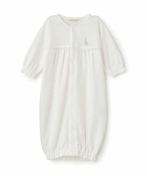 Sophie la girafe / キリンのソフィー ロンパース | ブライトスムース2WAYオール【日本製】（オフ ホワイト）