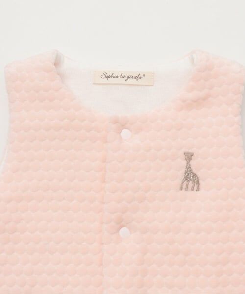Sophie la girafe / キリンのソフィー ベビー・キッズウエア | 水玉ベロアベスト【日本製】 | 詳細2