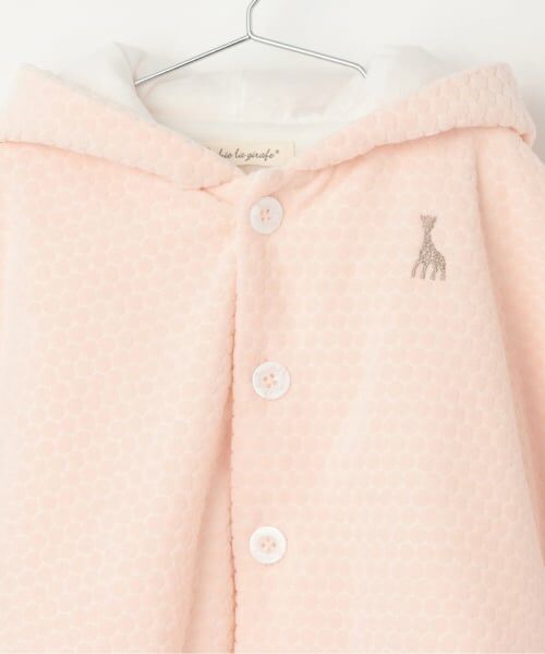 Sophie la girafe / キリンのソフィー ベビー・キッズウエア | 水玉ベロアマント【日本製】 | 詳細2