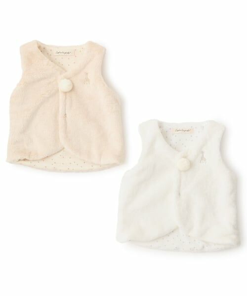 Sophie la girafe / キリンのソフィー ベビー・キッズウエア | マイクロファーベスト【日本製】 | 詳細10