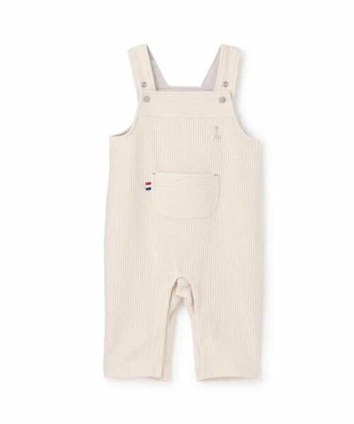 Sophie la girafe / キリンのソフィー サロペット・オールインワン | ニットコールサロペット【日本製】（ECRU(キナリ)）