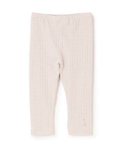 Sophie la girafe / キリンのソフィー レギンス・スパッツ | ケーブルジャカードレギンス【日本製】（グレー）