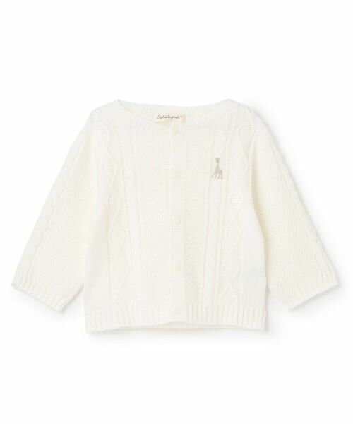 Sophie la girafe / キリンのソフィー カーディガン・ボレロ | ニットカーディガン【日本製】（オフ ホワイト）