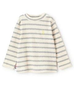 Sophie la girafe / キリンのソフィー Tシャツ | ジャカードボーダー長袖Tシャツ【日本製】