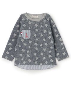 Sophie la girafe / キリンのソフィー スウェット | 星柄ジャカードレイヤードトレーナー【日本製】