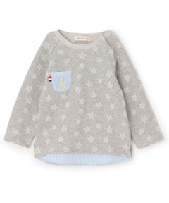 Sophie la girafe / キリンのソフィー スウェット | 星柄ジャカードレイヤードトレーナー【日本製】